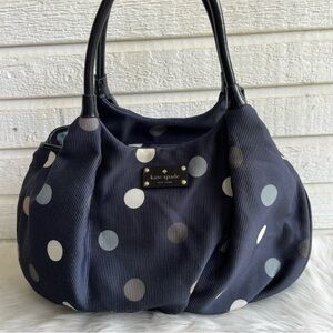 KATE SPADE Polka Dot Nylon XL Carry all Mulberry Tote Shoulder Bag